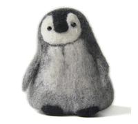 Feltsky Kit de feutrage à l'aiguille à poils courts pingouin pour débutants, étapes faciles à faire avec tout, Noël pour maman, grand-mère, enfants