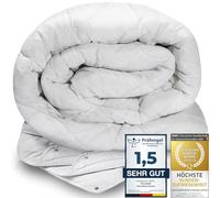 FELUNA® Couette Poils de Chameau 500 g/m² - 4 Saisons, 135x200 cm | Garnissage 500 g/m² sans odeur - finition artisanale - housse satin coton Öko-Tex - chaude, légère et respirante