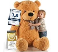 Feluna® Ours en Peluche Géant 120 cm - Doux, Antiallergique | Ourson XXL avec nœud - fourrure extra douce, lavable à la main - cadeau parfait enfant