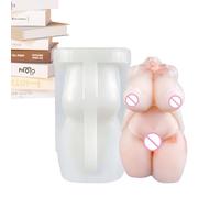 Female Body Candle Mold - 3D Hand Touching Girl Mold, Silicone Molds Epoxy Resin Silicone Moulds For Resin Casting Wax 107*80*70mmSoap Moulds For DIY Making, Naked Women Men Body Shape Candle Mould