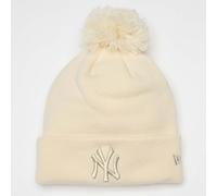 Female Metallic Bobble Beanie New York Yankees beige ONE SIZE