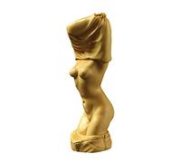 Female Nude Statue Abstract Beauty Sculpture Small Art Tabletop Woman Figurine for Home Office Bookshelf Decor,Wood,4inches/10cm