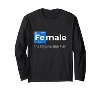 Female The Original Iron Woman with Chemical Periodic Table Manche Longue