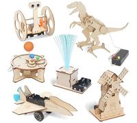 FEMBW Cadeau Ado Garçon, 6PCS Expériences Scientifiques Enfants à Partir de 8 9 10 11 12, Kit de Construction Enfant, DIY Jouet Dino Robot, Cadeau Garcon Enfant 6-12 Ans Jouet