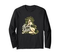 Femelle Gaze Retro Medusa and Roses Manche Longue