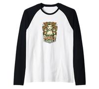 Femelle Gaze Retro Medusa and Roses Manche Raglan