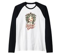 Femelle Gaze Retro Medusa and Roses Manche Raglan