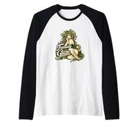 Femelle Gaze Retro Medusa and Roses Manche Raglan