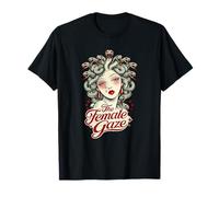Femelle Gaze Retro Medusa and Roses T-Shirt