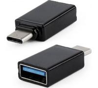 Femelle | USB type A 9 broches | Mâle | USB-C 24 broches | Noir