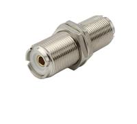 Femelle vers connecteur SL16 SO-239 PL-259, joint d'écrou de panneau à bride à 4 trous, adaptateur Coaxial RF 50 Ohm(Brown,1PCS)