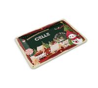 Femer Carte postale de Noël en tôle - Motif CELLE - 14 x 10 cm