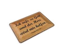 Femer Carte postale en tôle avec inscription « Ich rufe zu Gott und der Herr wird mir Helfen » - 10 x 14 cm