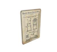 Femer Carte postale en tôle brevetée - 10 x 14 cm - Design pour une chaise haute - Panneau décoratif