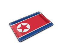 Femer Carte postale en tôle - Drapeau de la Corée du Nord - 14 x 10 cm - Plaque décorative rétro