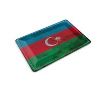 Femer Carte postale en tôle - Drapeau de l'Azerbaïdjan - 14 x 10 cm - Rouille - Plaque décorative