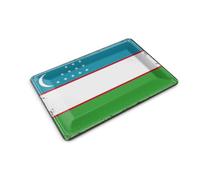 Femer Carte postale en tôle - Drapeau de l'Ouzbékistan - 14 x 10 cm - Plaque décorative rétro
