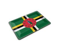 Femer Carte postale en tôle - Drapeau Dominique - 14 x 10 cm - Plaque décorative rétro