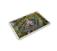 Femer Carte postale en tôle Motif voyage 14 x 10 cm DENPASAR Bali Temple Architecture