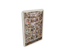 Femer Carte postale en tôle Motif voyage Rome Chapelle Sixtine 10 x 14 cm