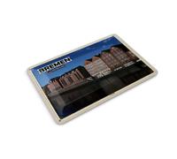 Femer Carte postale en tôle - Villes de Brême - Allemagne - 14 x 10 cm - Plaque décorative