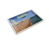 Femer Carte postale en tôle - Villes du Royaume-Uni Brighton Beach - 14 x 10 cm - Plaque décorative
