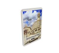 Femer Carte postale en tôle Voyage 10 x 14 cm Montmartre Paris Architecture Panneau