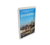 Femer Carte postale en tôle Voyage 10 x 14 cm Stockholm Suède ancienne ville