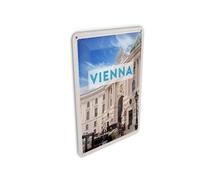 Femer Carte postale en tôle - Voyage - 10 x 14 cm - Vienne - Autriche - Architecture - Panneau de voyage
