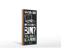 Femer Panneau en bois avec inscription « Warum ich Informatiker bin. Weil ich es kann » - 27 x 10 cm