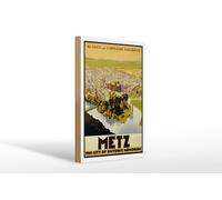 Femer Plaque décorative en bois - 20 x 30 cm - Metz Alsace and Lorraine Railways