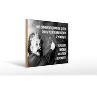 Femer Plaque décorative en bois avec citation 30 x 40 cm Einstein pour personnes bonnes et justes