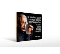 Femer Plaque décorative en bois avec citation 30 x 40 cm Einstein pour personnes bonnes et justes