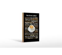 Femer Plaque décorative en bois avec inscription « but first coffee » - 12 x 18 cm