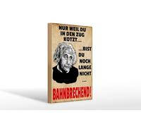 Femer Plaque décorative en bois avec inscription en allemand « bist du nicht Bahnbrechend Einstein » - 20 x 30 cm