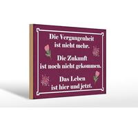 Femer Plaque décorative en bois avec inscription en allemand « Die Zukunft ist noch nicht gekommen » - 20 x 30 cm