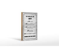 Femer Plaque décorative en bois avec inscription en allemand « Ich wünsche dir Zeit » - 12 x 18 cm