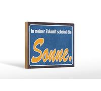 Femer Plaque décorative en bois avec inscription en allemand « In meiner Zukunft scheint die Sonne » - 12 x 18 cm