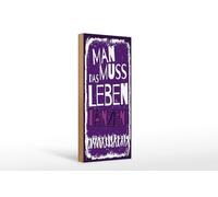 Femer Plaque décorative en bois avec inscription en allemand « Man muss das Leben Tanzen » - 27 x 10 cm