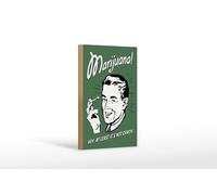Femer Plaque décorative en bois avec inscription en allemand « Marijuana Hey at least its not crack » - 12 x 18 cm