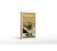 Femer Plaque décorative en bois de voyage 12 x 18 cm Metz Alsace and Lorraine Railways