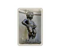 FEMER Plaque décorative en tôle - 12 x 18 cm - Bruxelles - Manneken PIS