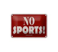 Femer Plaque décorative en tôle avec citation 12 x 18 cm No sports Remarque de Winston Churchill