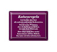 Femer Plaque décorative en tôle avec inscription en allemand « Ich bin hier der Chef » - 30 x 40 cm