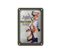 Femer Plaque décorative en tôle avec inscription en allemand « Join the Womens Army Matrosin » - 12 x 18 cm