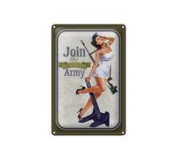 Femer Plaque décorative en tôle avec inscription en allemand « Join the Womens Army Matrosin » - 20 x 30 cm