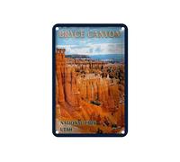Femer Plaque décorative en tôle de voyage - 12 x 18 cm - Parc national de l'Utah Bryce Canyon