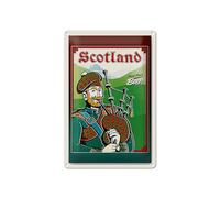 Femer Plaque décorative en tôle de voyage 20 x 30 cm Scotland Pack your Bags Cornemuse