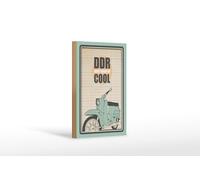 Femer Plaque décorative rétro en bois 12 x 18 cm DDR was kind of cool mofa