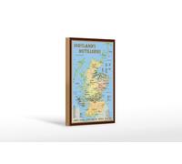 Femer Plaque en bois avec alcool - 12 x 18 cm - Distilleries d'Écosse - Carte de pays décorative